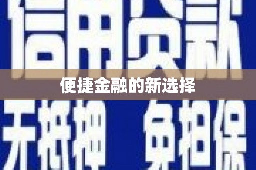 肥东便捷金融的新选择