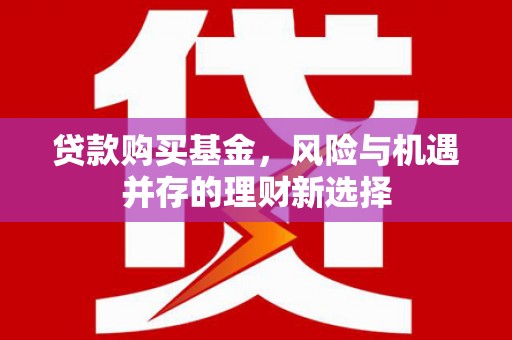 肥东贷款购买基金，风险与机遇并存的理财新选择