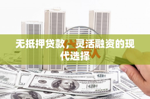 肥东无抵押贷款，灵活融资的现代选择