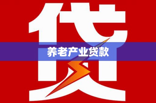肥东养老产业贷款