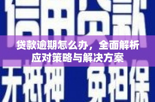 肥东贷款逾期怎么办，全面解析应对策略与解决方案