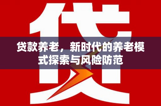 肥东贷款养老，新时代的养老模式探索与风险防范